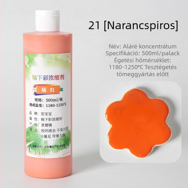 Aláglazúros kerámia pigment – közepes hőmérsékletű kerámia festék, körülbelül 750 g, nagy üveg, Jingdezhen aláglazúros festék-koncentrátum