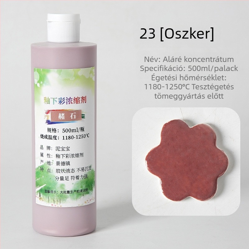 Aláglazúros kerámia pigment – közepes hőmérsékletű kerámia festék, körülbelül 750 g, nagy üveg, Jingdezhen aláglazúros festék-koncentrátum