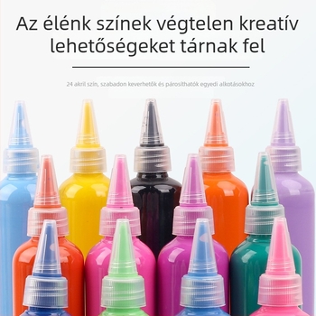 100 ml-es akril festék készlet gyerekeknek – vízálló gipszbaba festéséhez, akvarell és gouache