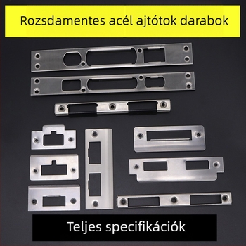 Fából készült ajtó zár készlet: zártest, keretvezető lemez, zárólemez, szélső szalag