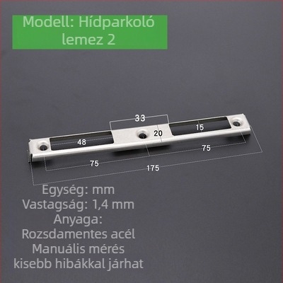 Fából készült ajtó zár készlet: zártest, keretvezető lemez, zárólemez, szélső szalag