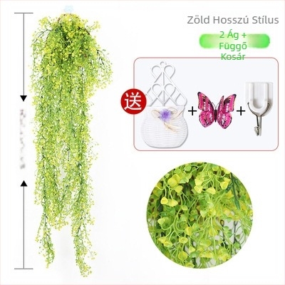 Műnövény falidísz, függő növény a nappaliba, belső zöld növényzet, 100–200 cm