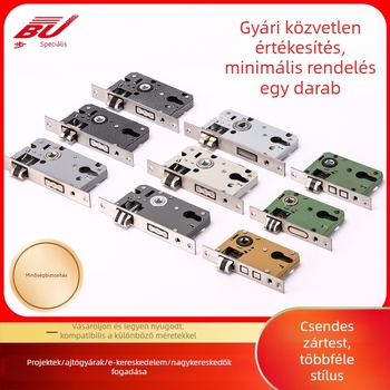 Beltéri ajtózár 5058, mágneses, csendes működés, test cinkötvözet, fogantyús zár, csatornás beépítés, kulcs nélküli