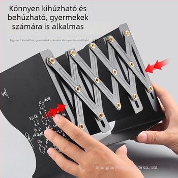 Összecsukható könyvespolc kihúzható könyvtámasz és könyvklip — íróasztal szervező Instagram-stílusban