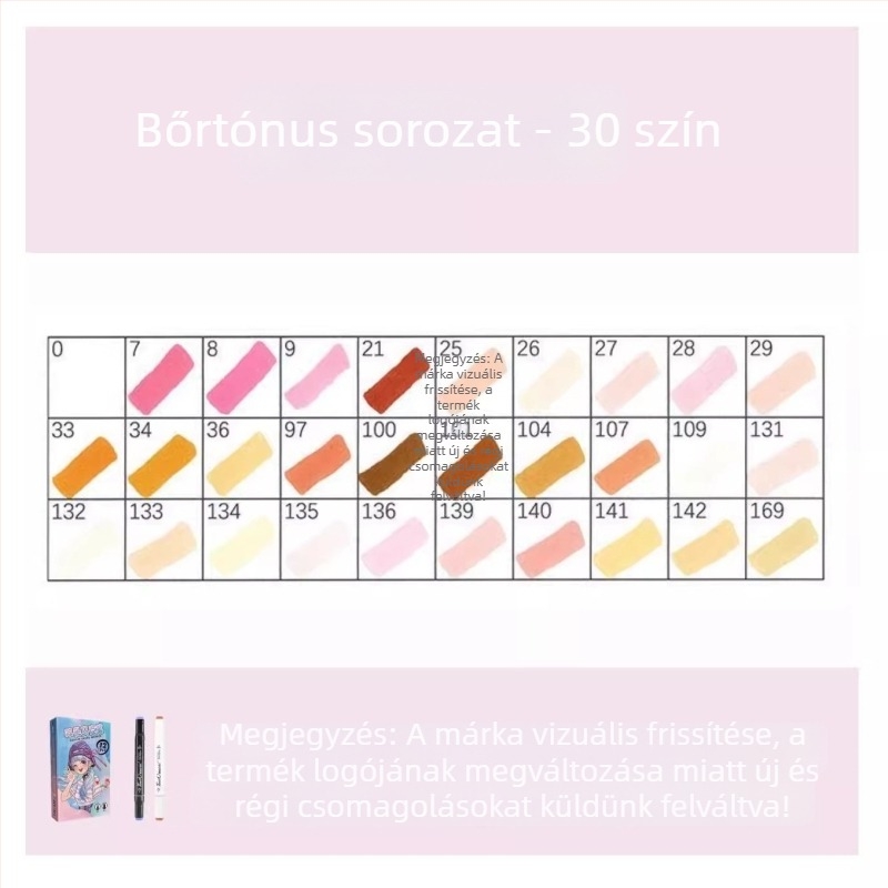 Touch olaj alapú, kétoldalas marker készlet, 12 szín, alkoholos akvarell marker diákoknak és gyerekeknek
