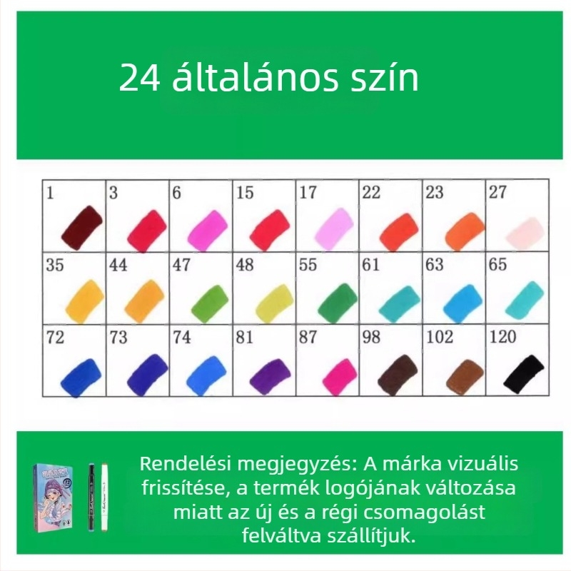 Touch olaj alapú, kétoldalas marker készlet, 12 szín, alkoholos akvarell marker diákoknak és gyerekeknek