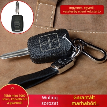 Wuling Rongguang V és Hongguang V kulcstartó bőrből, egyenes pengével, etnikus stílus