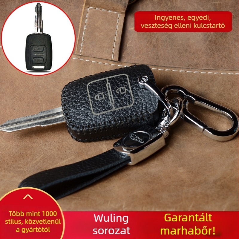 Wuling Rongguang V és Hongguang V kulcstartó bőrből, egyenes pengével, etnikus stílus