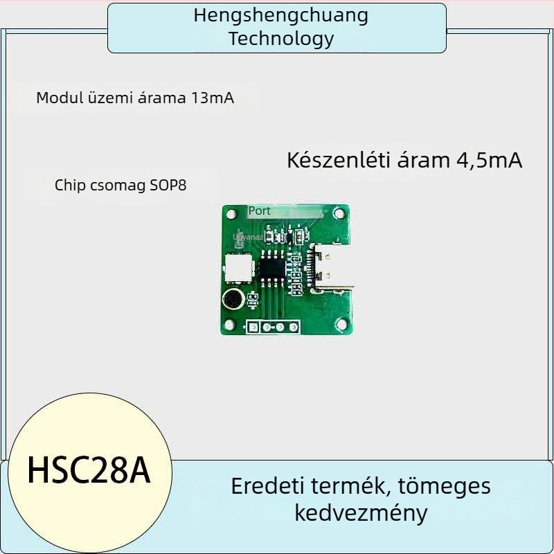 Offline hangvezérlő IC kínai és angol nyelvű hangvezérléssel, soros portos beszédfelismeréssel, intelligens otthoni hangvezérelt lámpa