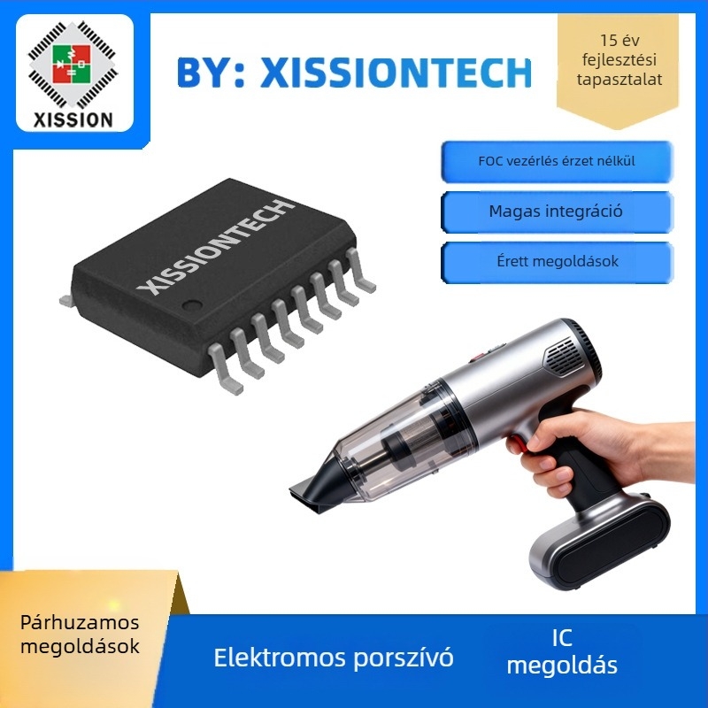 Kézi elektromos porszívó MCU-chip megoldással és mikrokontroller IC programmal