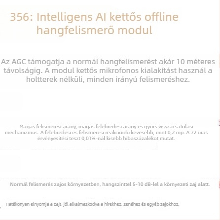 DL3356: Offline AI kettős beszédfelismerő modul IC-chip