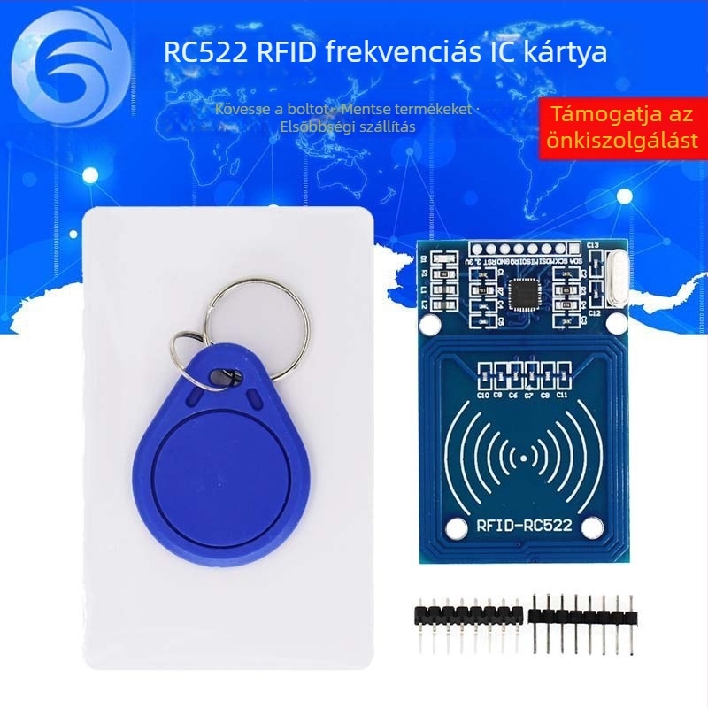 Sunlephant MFRC522 RFID RC522 IC Kártyaolvasó modul fehér kártyával
