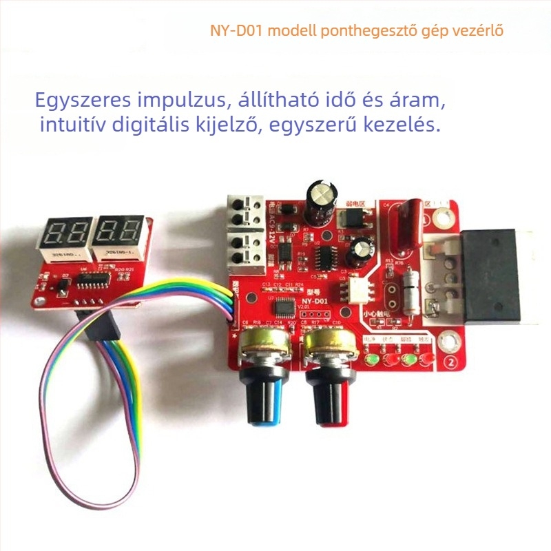 NY-D01 Ponthegesztőgép vezérlőpanel digitális kijelzővel, idő- és áram szabályozással — transzformátor-vezérlő