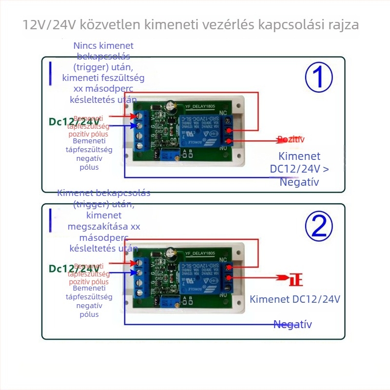 Autóba való késleltető relé a bekapcsoláshoz, 12V–24V, automatikus aktiválás, indítás/megállítás, akkumulátorvédelem, újraindítás elleni védelem