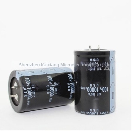 100 V 10000 µF alumínium elektrolit kondenzátor, merev lábú dugaszolható, méretek 35×50