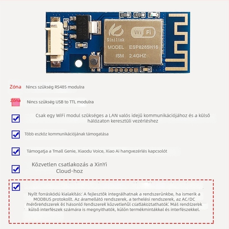 Yi Yi Sunshine WiFi modul okos otthon IoT modulhoz alkalmazás által biztosított távoli vezérléssel