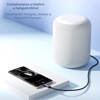 USB-C 3,5 mm-es audiókábel okostelefonokhoz, autós hangrendszerekhez és fejhallgatókhoz