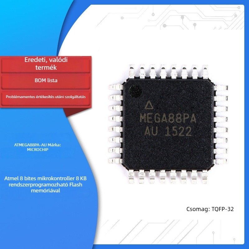 SMD ATmega88PA-AU TQFP-32 8 bites AVR mikrokontroller chip