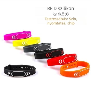 RFID szilikon karkötők edzőtermekhez és vidámparkokhoz, IC karkötők, intelligens hozzáférés-vezérlés, dinamikus kóddal rendelkező karkötők