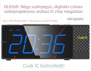 DL8368: Négyjegyű LED időkijelző IC projekciós rádióórához