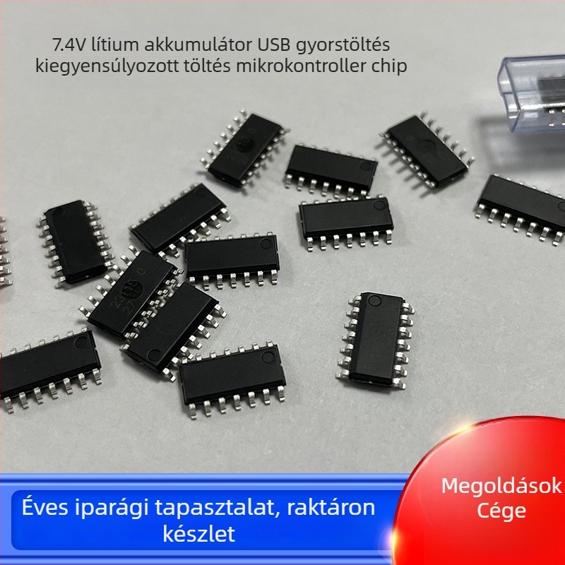 Egyensúlyozott és gyors töltés 7,4V Li-ion akkumulátorhoz, USB töltőkábel, mikrokontrolleres megoldás-chip