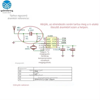 WL2800 2.4G vezeték nélküli transzceiver chip SOP8 csomagolásban, helyettesíti a WL2400 beépített transzcevert