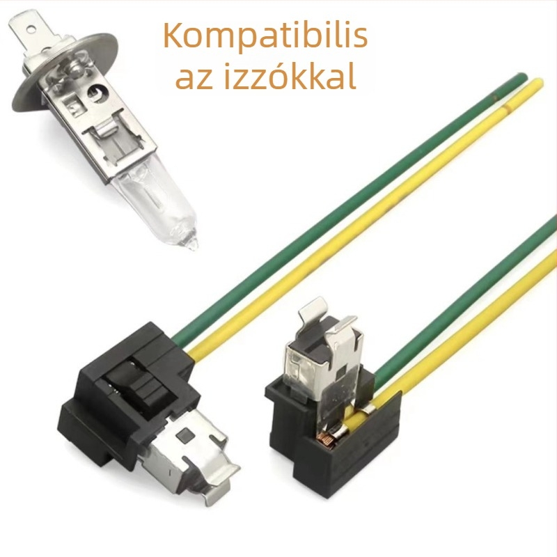 Autó H1 fényszóró kártya-csatlakozóval és H3 izzófoglalattal