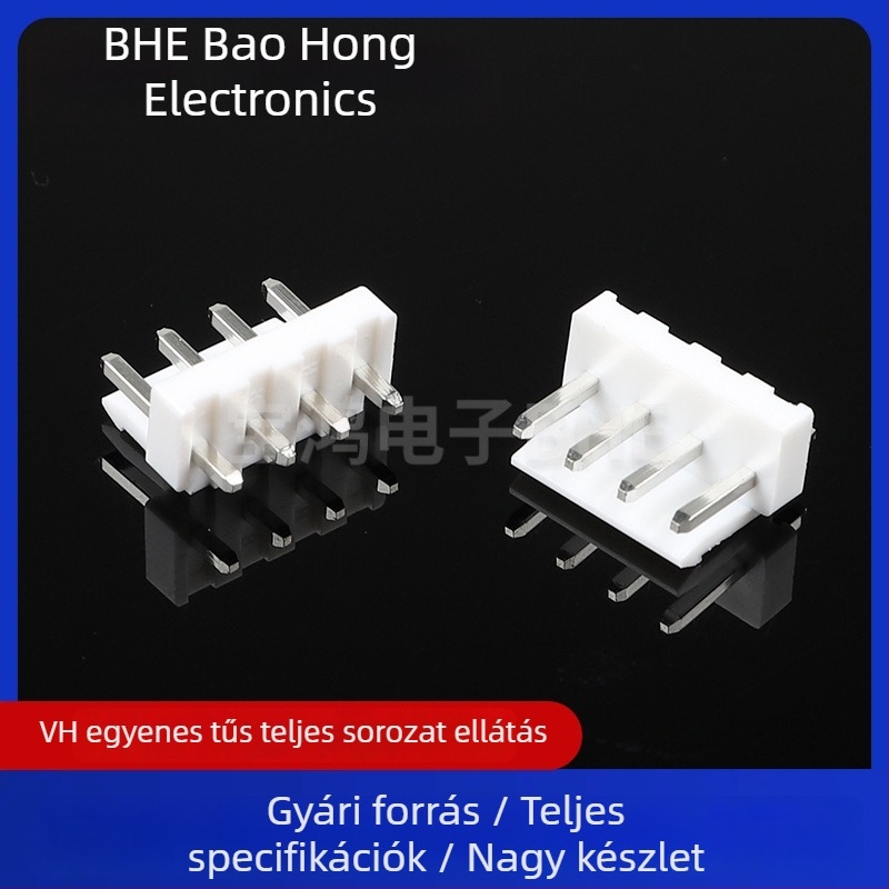VH3.96 csatlakozó, VH-2P3P4P egyenes tűfoglalat, 3.96 mm közép, terminál