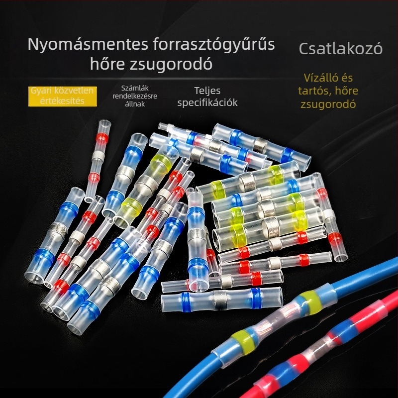Vízálló hőszigetelt butt terminál forrasztógyűrűvel – középső univerzális vég a kábelekhez
