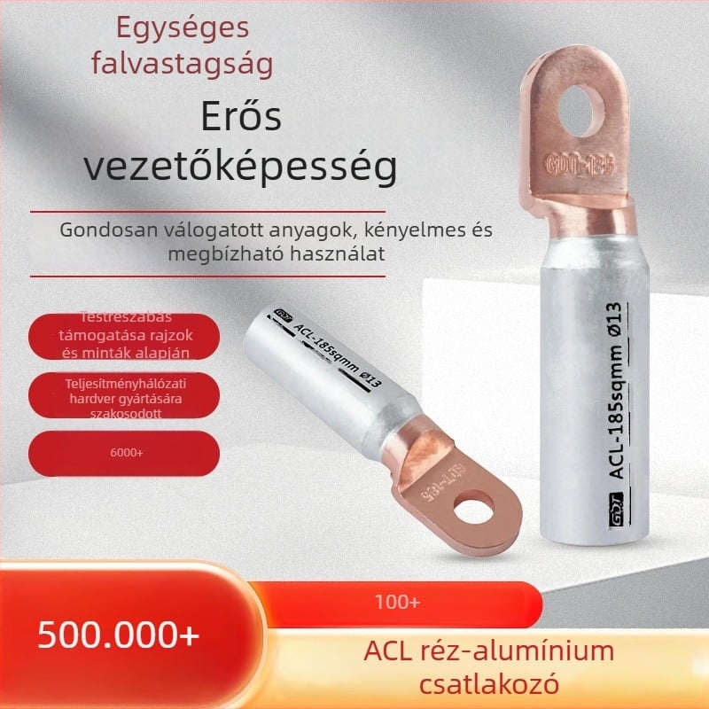 ACL körfejű terminálcsatlakozó, réz- és alumínium ötvözetből, műanyag házban, megszakítóhoz