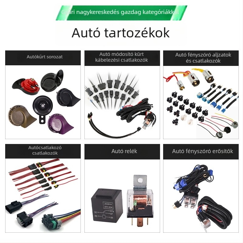 20-pin autóipari fényszóró csatlakozó és kábelköteg