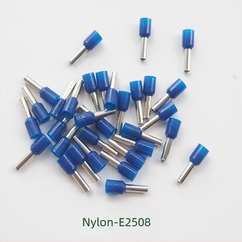 Előszigetelt csőterminál, tű alakú érintkező, európai nylon cső alakú krimp terminál, 2,5 mm²