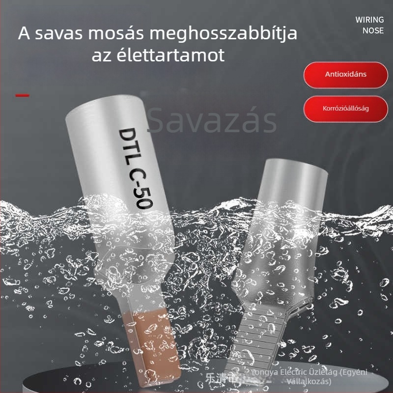 DTLC négyszögletes fejű réz- és alumíniumcsapok DTD kapcsolóhoz, teljes réz csap 10/70