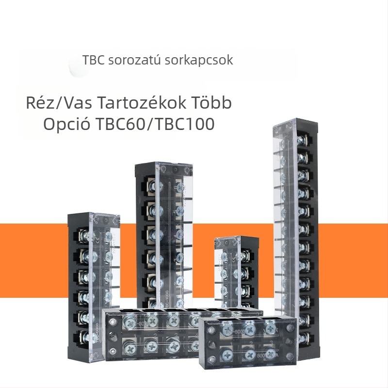 TBC-6010 terminál blokk TB10012 rögzített terminálpanel 60A/100A réz alkatrészek