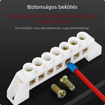 Híd típusú semleges terminál blokk rézbuszával, 5/6/7/8/10 lyukkal