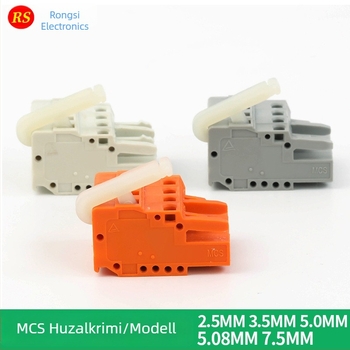 MCS rugós terminál gyors csatlakozó, 3,5/5,0/7,5 mm-es közép-távolsággal — kioldó eszköz egyszerű huzalozáshoz