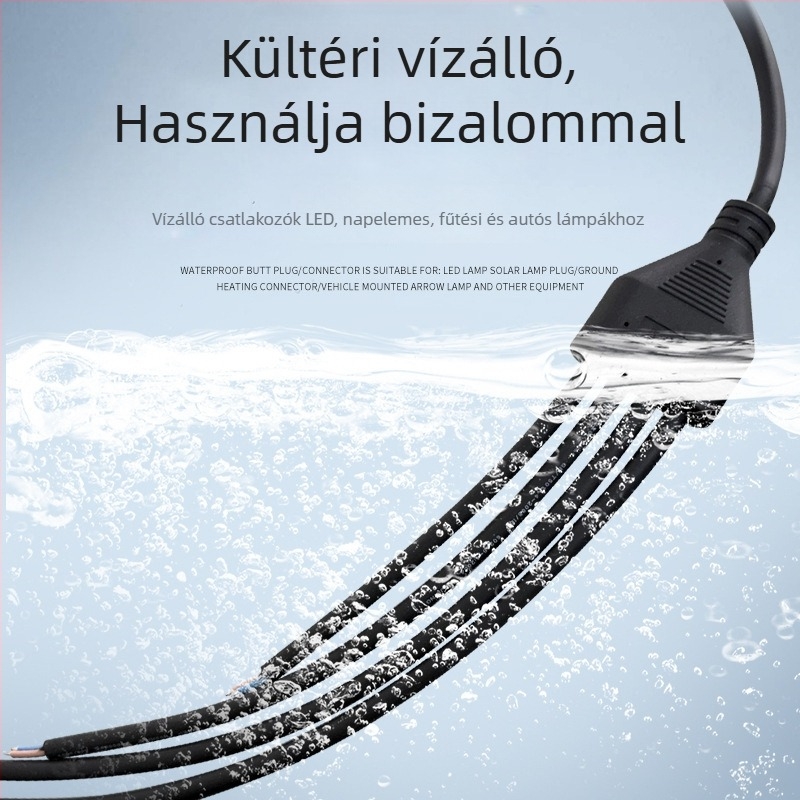 Y-típusú háromutas vízálló kábelcsatlakozó világítási modulokhoz – férfi-nő csatlakozás