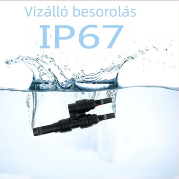 MC4 fotovoltaikus csatlakozó, T-típusú, 3-utas a napelemekhez
