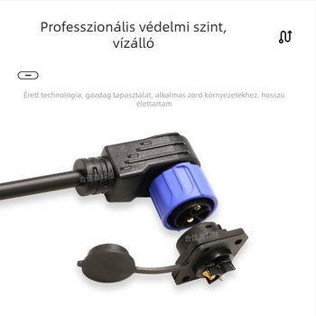 M23 megosztott elektromos kerékpár akkumulátor csatlakozó, 3+5 érintkezős Li-ion akkumulátorhoz, női aljzat a töltéshez és kisüléshez