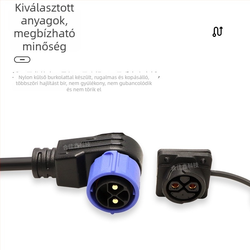 M23 megosztott elektromos kerékpár akkumulátor csatlakozó, 3+5 érintkezős Li-ion akkumulátorhoz, női aljzat a töltéshez és kisüléshez