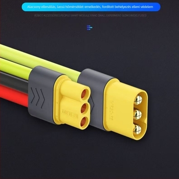 Genuine MT30 MR30 MR60 lítium akkumulátor háromvezetékes tápcsatlakozó banáncsatlakozóval és foglalattal, férfi és női