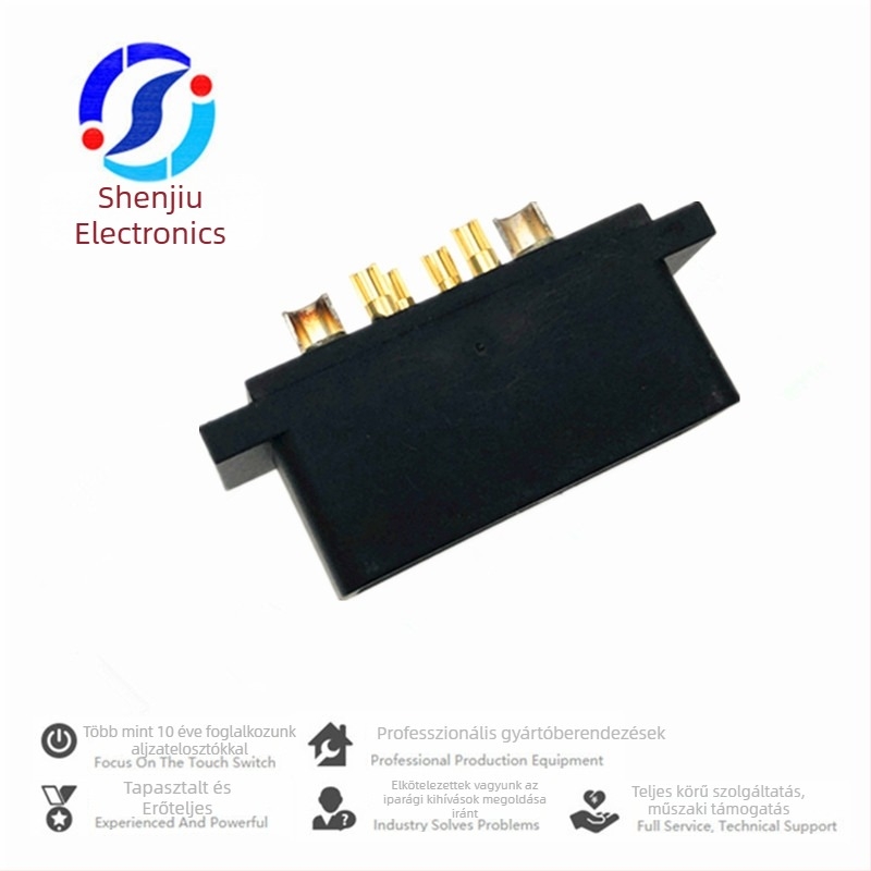 Aranyozott női akkumulátor csatlakozó, 30A 300V DC, gyors csatlakozás, 2+4 konfiguráció, 36,4×14,7 mm, elektromos járművek töltéséhez