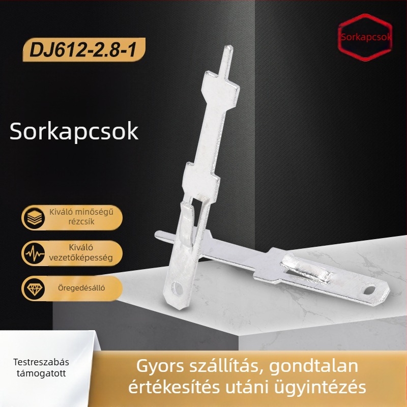 DJ612-2.8-1 Gyors terminál blokk kapcsoló kiegészítők, réz végbetét