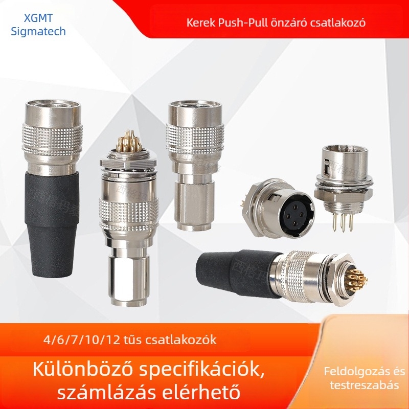 HR10A sorozat mikro körkörös repülőgép csatlakozó, 4 tűs