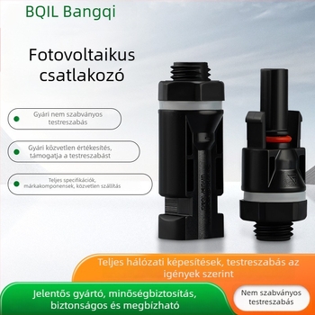 MC4 fotovoltaikus csatlakozó, vízálló dugó napelemes rendszerhez, IP68, panel/inverter