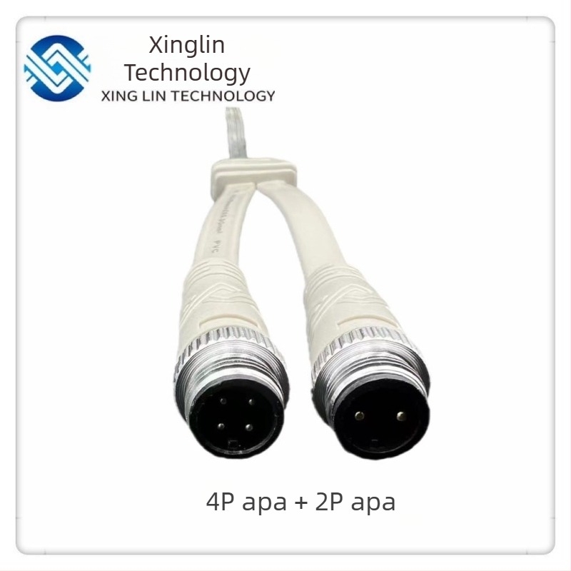 Y-alakú LED tápegység-kábel, vízálló M12 4-pólusú csatlakozóval