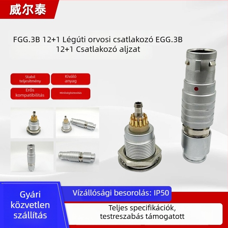 FGG.3B 12+1 Orvosi gázvezeték csatlakozó dugó, Egg.3B 12+1 Fém csatlakozó