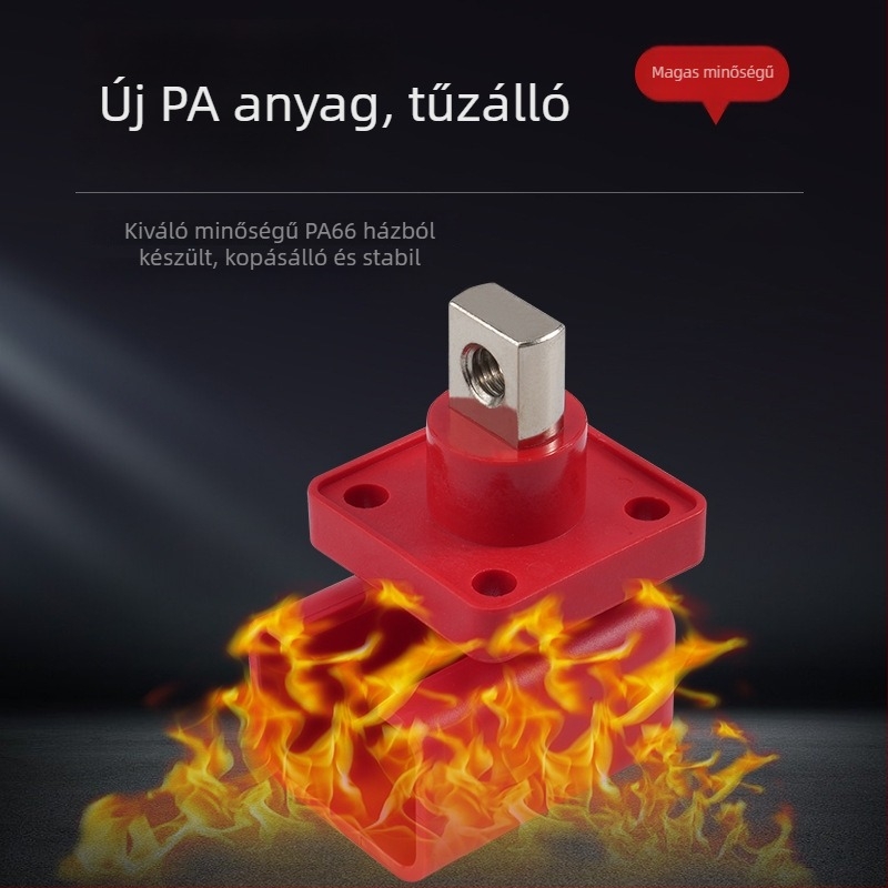 Fotovillamos csatlakozó, nagyáramú falon át vezető energiatároló terminál 120A–400A