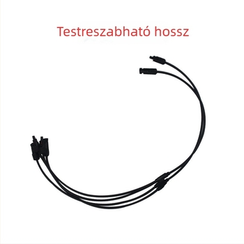 MC4 napelemes PV csatlakozó, Y-típusú ötágú dugó panel összeszereléséhez, 1–4 párhuzamos adapter