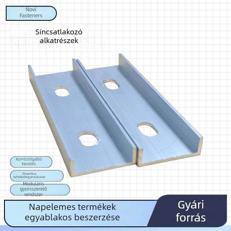 Fotovoltaikus síncsatlakozó, galvanizált alumíniumötvözet profil